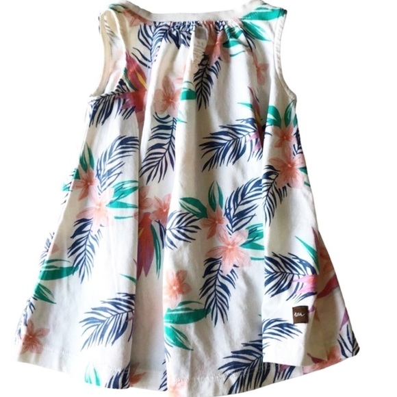 Tea Floral Trapeze Baby Dress Size 3-6 Month - Picture 3 of 9